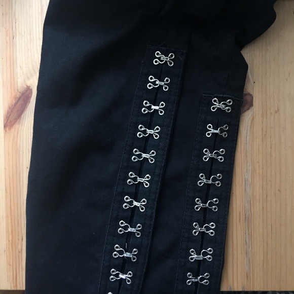 7 for all mankind silver hook detail black jeans - Picture 5 of 8